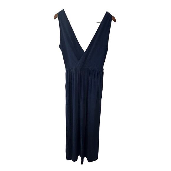 Splendid Cellajane blog collab navy linen blend sleeveless jumpsuit size S - Picture 7 of 10